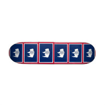 Skateboard with flag of Wyoming