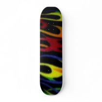 Skateboard with Flames