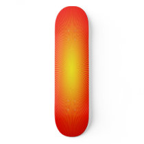 Skateboard Yellow Sunburst
