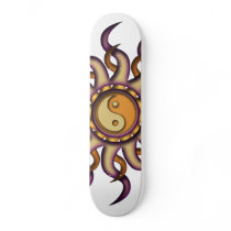 Skateboard, Yin Yang Sun, Purple and Orange