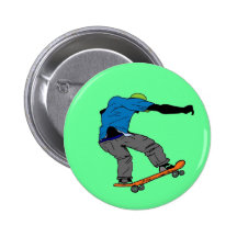 Skateboarder button