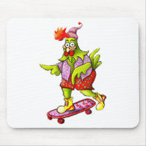 **skateboarder chicken** mousepads