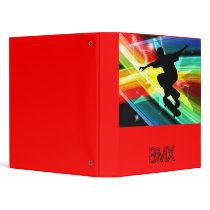 Skateboarder in Criss Cross Lightning Vinyl Binder