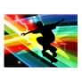 Skateboarder in Criss Cross Lightning Posters Skateboarder in Criss Cross Lightning Posters