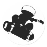 Skateboarder in Silhouette Sticker Sheet