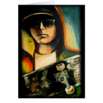skateboarder M Card (C22) by pocketsfulloflove skateboarder M Card (C22)