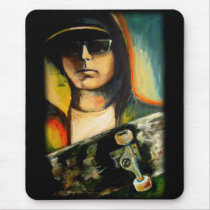 skateboarder M Mousepad(MP22) by pocketsfulloflove skateboarder M Mousepad(MP22)