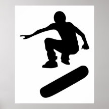 skateboarder silhouette posters