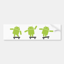 Skateboarding Android Bumper Sticker