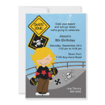 Skateboarding Birthday Party Invitation