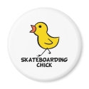 Skateboarding Chick Magnet by chicktshirts8 Skateboarding Chick Magnet