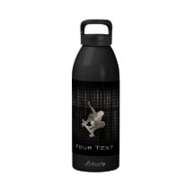 Skateboarding; Cool Black Water Bottles