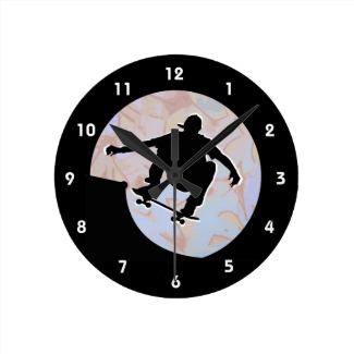 Skateboarding Design Wall Clock