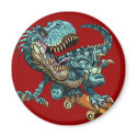 Skateboarding Dinosaur Magnet magnet