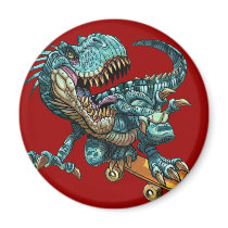 Skateboarding Dinosaur Magnet magnets