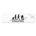Skateboarding Evolution bumper stickers