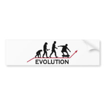 Skateboarding Evolution bumper stickers
