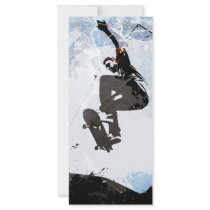 Skateboarding Grunge Layout Custom Rack Card