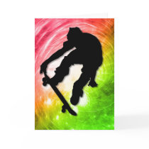 Skateboarding in a Psychedelic Cyclone Cards