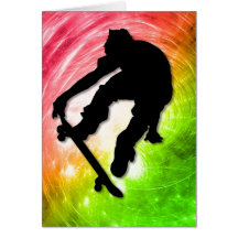 Skateboarding in a Psychedelic Cyclone Cards
