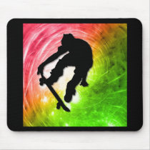 Skateboarding in a Psychedelic Cyclone Mouse Pads