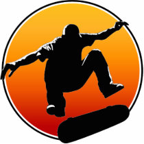 Skateboarding ornament photo sculptures by tshirtfun Skateboarding ornament photo sculptures