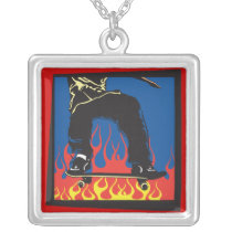 Skateboarding Pendant necklaces