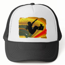 Skateboarding Silhouette in the Bowl Hats