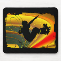 Skateboarding Silhouette in the Bowl Mouse Pad