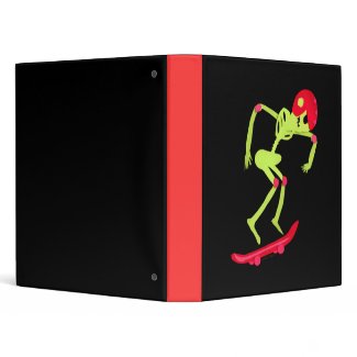 Skateboarding Skeleton Binder binder