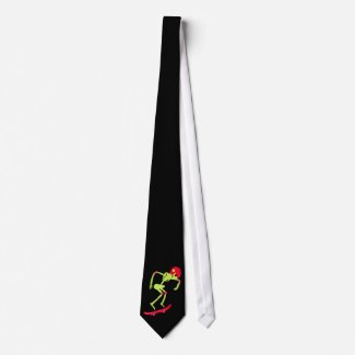 Skateboarding Skeleton Tie tie
