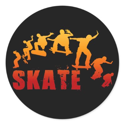 Skateboard Stickers on Skateboarding Wall Stickers   Electric Skateboard