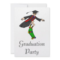 Skateboarding to graduation invites