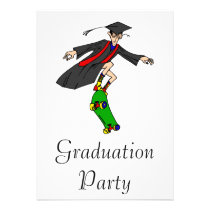 Skateboarding to graduation invitations