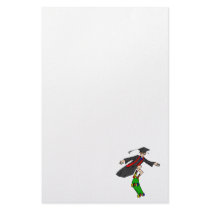 Skateboarding to graduation personalized stationery
