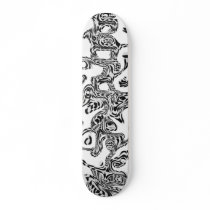 Skateboards Black White Twisted Snake 2