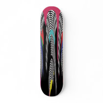 Skateboards - checkered rainbow swirls