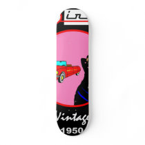 SKATEBOARDS PIN-UP GIRL vintage 1950