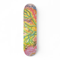 Skateboards with Colour Swirly Branch Design