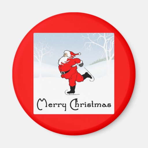 SkateChick Santa Refrigerator Magnets
