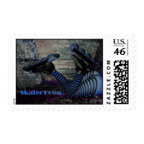 Skater Down! postage by SarahJCurtiss Skater Down! postage