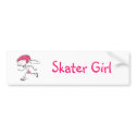 Skater Girl bumper sticker bumper stickers