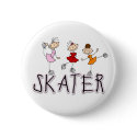Skater Girl Button by stick_figures Skater Girl Button