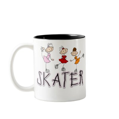 Skater Girl Stick Figures Mug by stick_figures