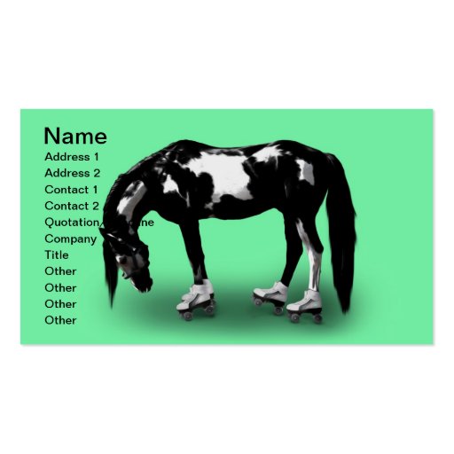 Skater Horse Business Card Templates (front side)