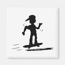 Skater Kid - nd Fridge Magnet