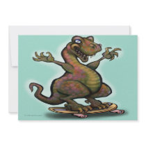 Skater Saurus Rex Personalized Invitation