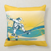 skater sk8 vector art throwpillow
