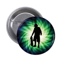 Skater; Skateboard Pinback Buttons