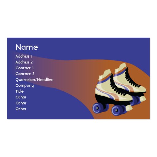 Skates - Business Business Cards (front side)